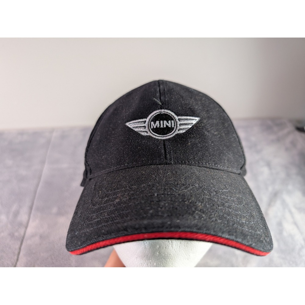 Mini Cooper Hat Black Lets Motor Embroidered Logo Stretch Fit Baseball Cap OSFM